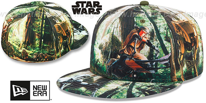 Return of the Jedi 'ALL-OVER BATTLE' Fitted Hat by New Era