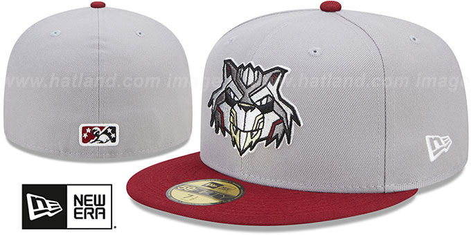 River Cats 'MILB MARVEL DEFENDERS' Grey-Burgundy Fitted Hat by New Era