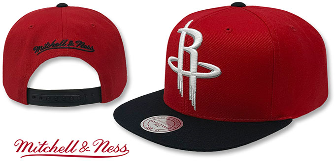 Rockets '2T XL-LOGO SNAPBACK' Red-Black Hat by Mitchell and Ness