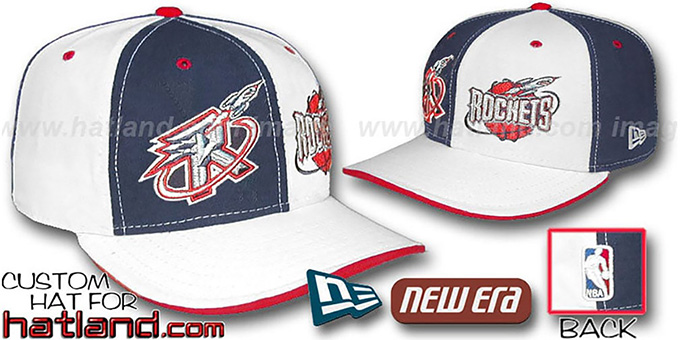 Rockets 'DOUBLE WHAMMY' Navy-White Fitted Hat