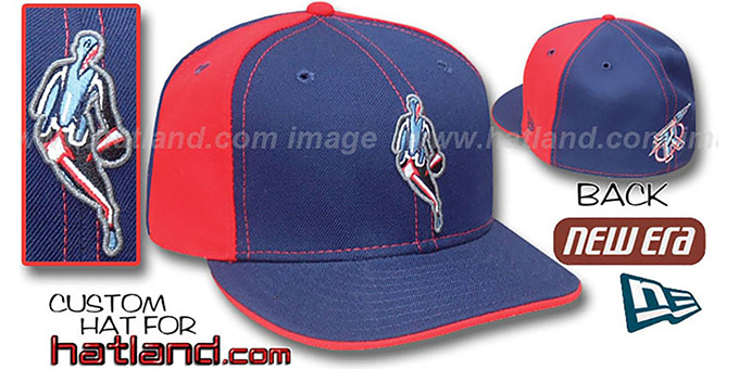 Rockets 'INSIDER PINWHEEL' Navy-Red Fitted Hat by New Era