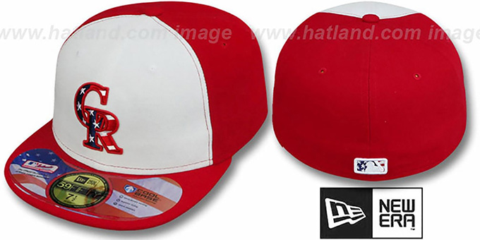 Rockies '2011 STARS N STRIPES' White-Red Hat by New Era