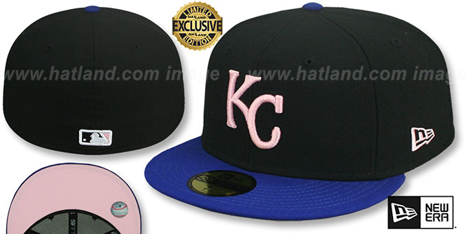 Royals 2002 'COOPERSTOWN PINK LOGO BOTTOM' Fitted Hat by New Era