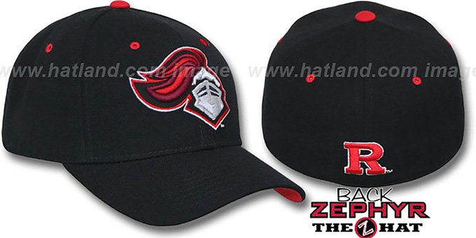 Rutgers 'DHS' Fitted Hat by Zephyr - black