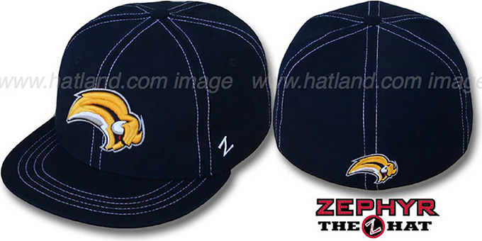 Sabres 'CONTRAST THREAT' Navy Fitted Hat by Zephyr