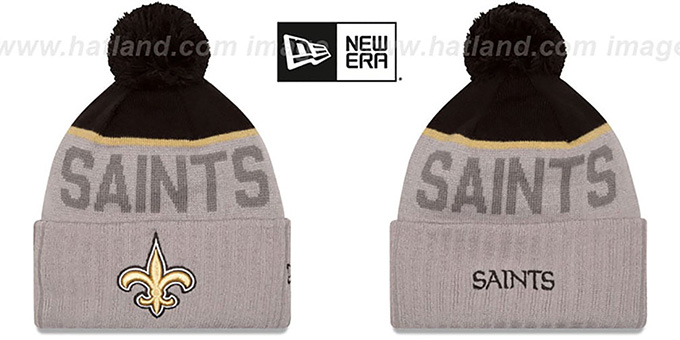 Saints '2015 STADIUM' Grey-Black Knit Beanie Hat by New Era