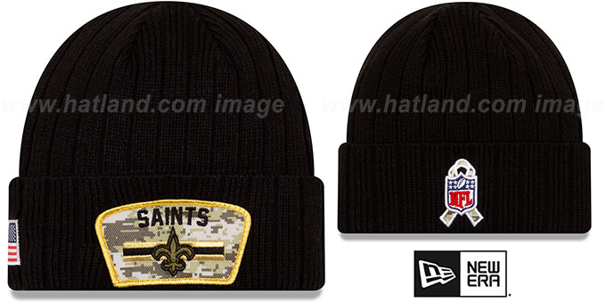 Saints '2021 SALUTE-TO-SERVICE' Knit Beanie Hat by New Era