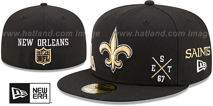 new orleans saints fitted hats