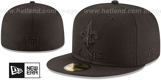 Saints 'NFL TEAM-BASIC BLACKOUT' Fitted Hat by New Era