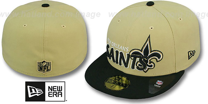 Saints 'NFL-TIGHT' Gold-Black Fitted Hat by New Era