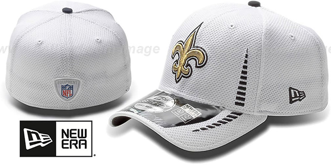 Saints 'NFL TRAINING FLEX' White Hat by New Era