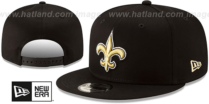 Saints 'TEAM-BASIC SNAPBACK' Black Hat by New Era