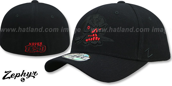 San Christobal 'DHS X-LINE' Black-Red Fitted Hat by Zephyr