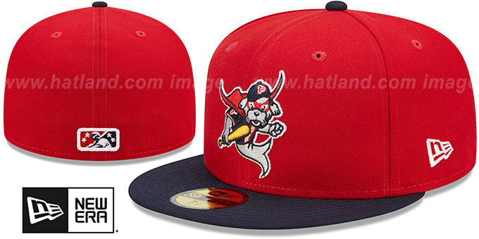 Sea Dogs 'MILB MARVEL DEFENDERS' Red-Navy Fitted Hat by New Era