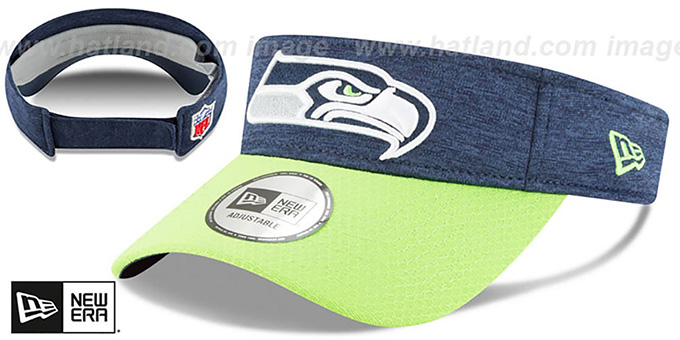 Seahawks '18 NFL STADIUM' Navy-Lime Visor by New Era