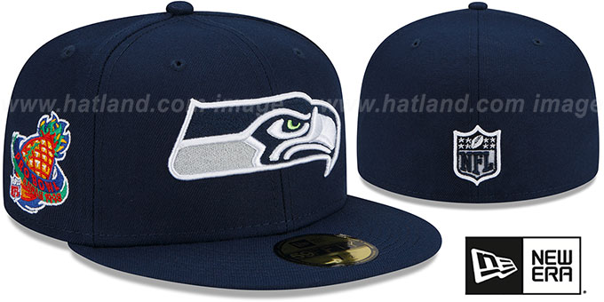 Seahawks 1998 'PRO BOWL SIDE-PATCH' Royal Fitted Hat by New Era