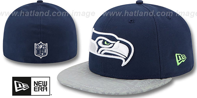 Seahawks '2014 NFL DRAFT' Navy Fitted Hat by New Era