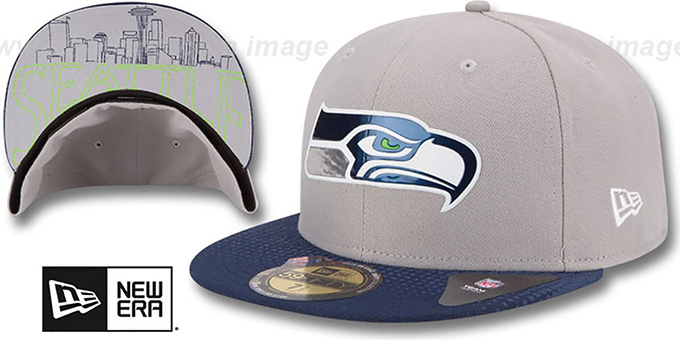 Seahawks '2015 NFL DRAFT' Grey-Navy Fitted Hat by New Era