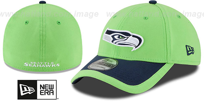 Seahawks '2015 NFL STADIUM FLEX' Lime-Navy Hat by New Era