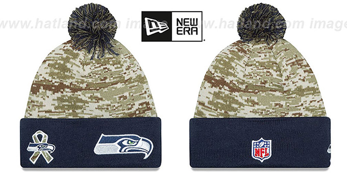 Seahawks '2015 SALUTE-TO-SERVICE' Knit Beanie Hat by New Era