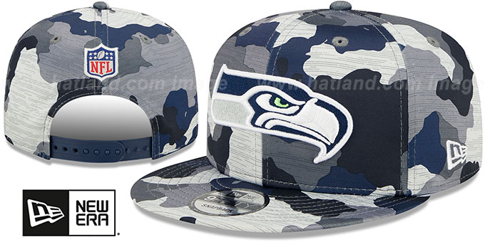 Seahawks '2022 CAMO NFL TRAINING CAMP SNAPBACK' Hat by New Era