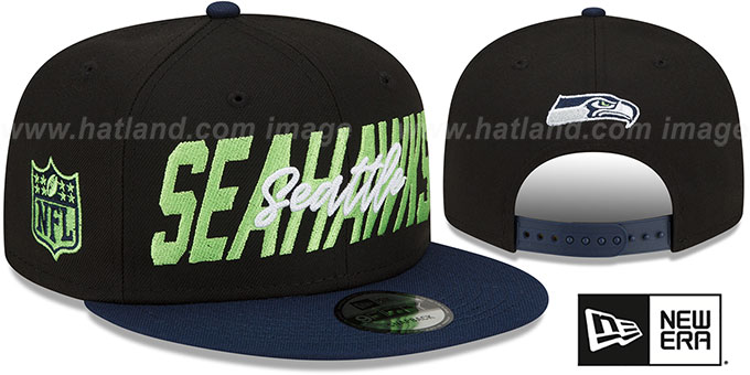 Seahawks '2022 NFL DRAFT SNAPBACK' Black-Navy Hat by New Era