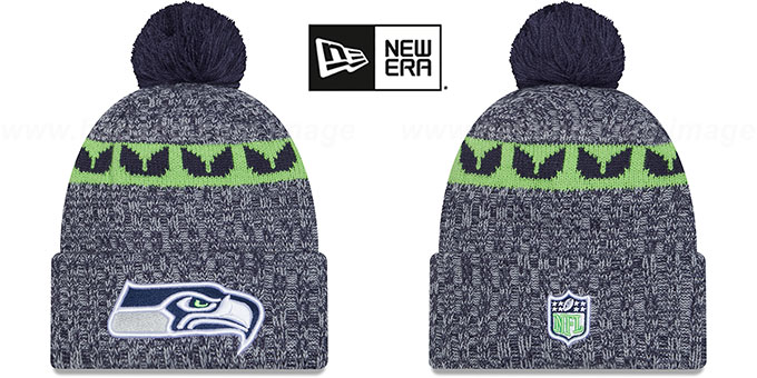 Seahawks 2023 'SIDELINE' Knit Beanie Hat by New Era