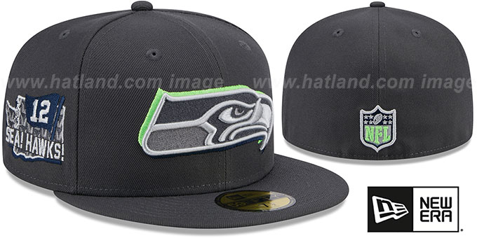 Seahawks 2024 'ONSTAGE NFL DRAFT' Grey Fitted Hat by New Era