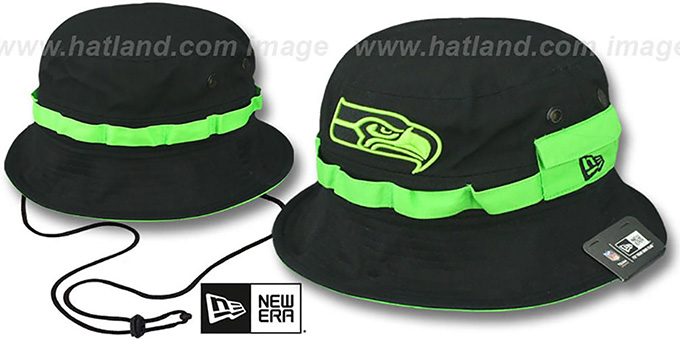 Seahawks 'ADVENTURE' Black Bucket Hat by New Era