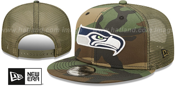 Seahawks 'ARMY CAMO TRUCKER' Hat by New Era