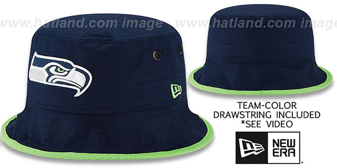 Seahawks 'BASIC-ACTION' Navy Bucket Hat by New Era