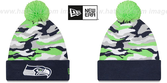 Seahawks 'CAMO CAPTIVATE' Knit Beanie Hat by New Era