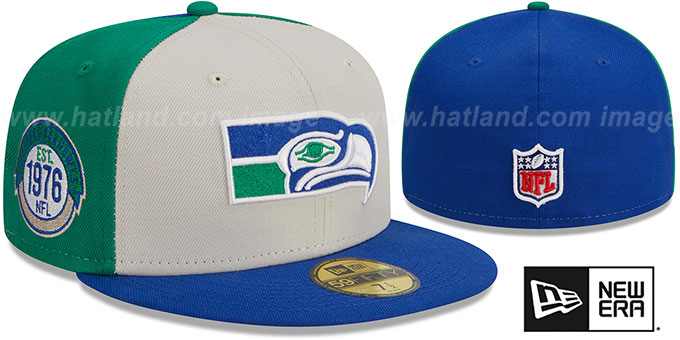 Seahawks 'HISTORIC SIDELINE PINWHEEL' Fitted Hat by New Era