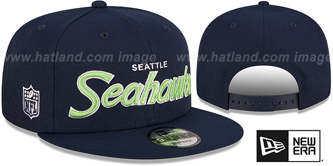 Seahawks 'SCRIPT-UP SNAPBACK' Navy Hat by New Era