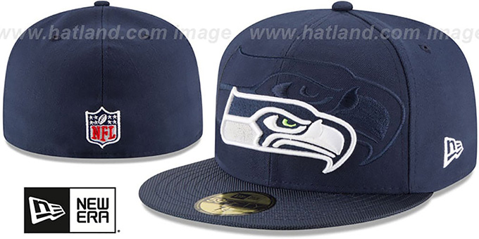 Seahawks 'STADIUM SHADOW' Navy Fitted Hat by New Era