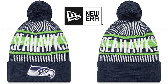 Seahawks 'STRIPED' Knit Beanie Hat by New Era