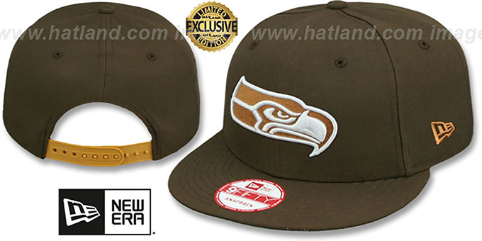 Seahawks 'TEAM-BASIC SNAPBACK' Brown-Wheat Hat by New Era