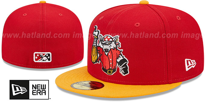 SeaWolves 'MILB MARVEL DEFENDERS' Red-Gold Fitted Hat by New Era