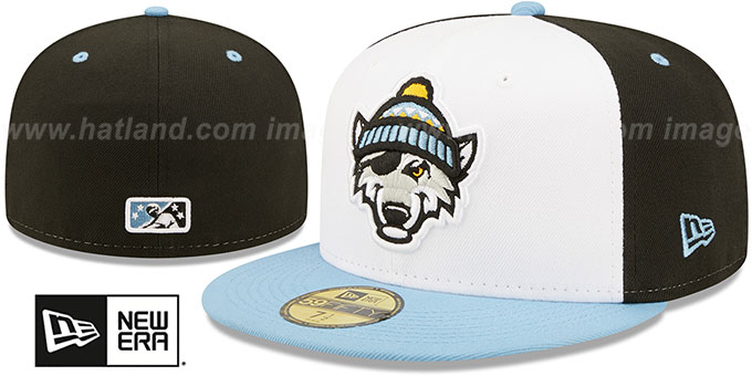 SeaWolves 'THEME NIGHT' White-Black-Sky Fitted Hat by New Era