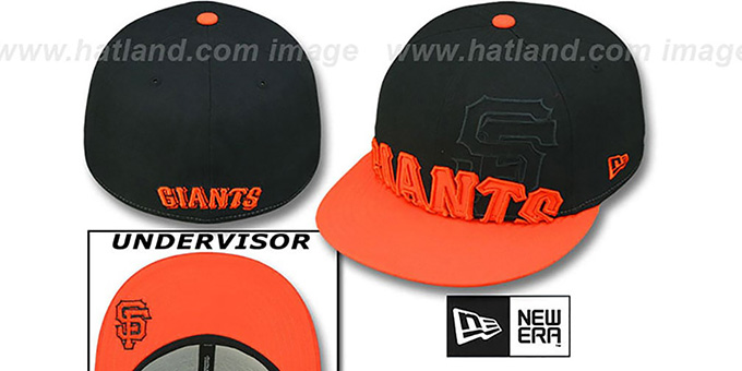 SF Giants '2T IN-DA-FACE' Black-Orange Fitted Hat by New Era