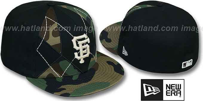 San Francisco SF Giants ARMY CAMO BRADY Fitted Hat