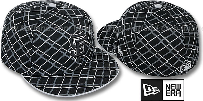 SF Giants 'CHAIN-LINK' Black Fitted Hat by New Era