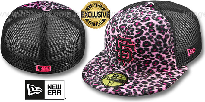 SF Giants CHEETAH 'ANIMAL-FUR MESH-BACK' Fitted Hat by New Era