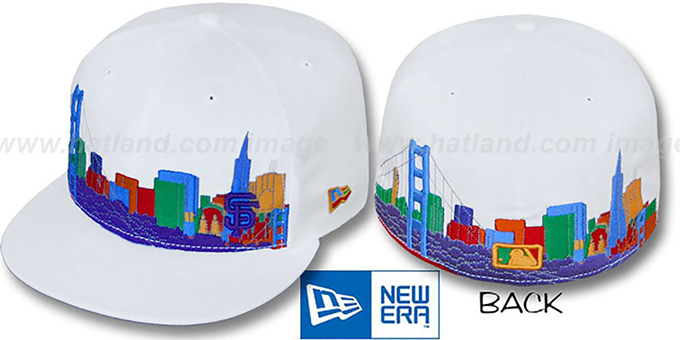 SF Giants 'CITY DEEP-SKYLINE' White-Multi Fitted Hat by New Era