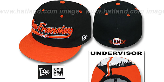 SF Giants 'CITY-SCRIPT' Black-Orange Fitted Hat by New Era