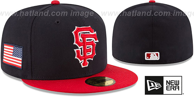 SF Giants 'COUNTRY COLORS' Navy-Red Fitted Hat by New Era