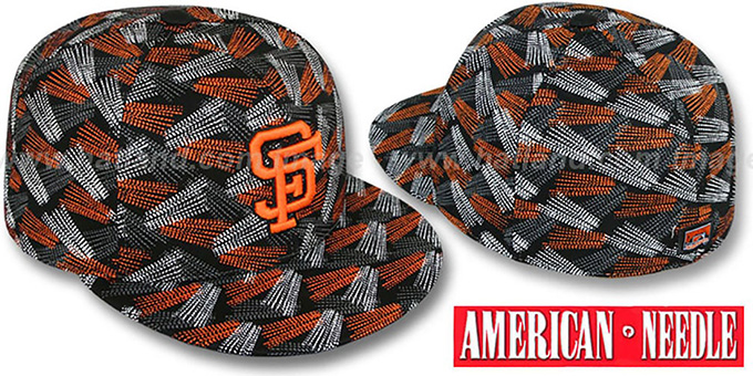 SF Giants 'FLICKER' Black Fitted Hat by American Needle