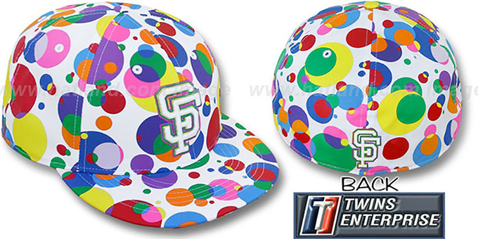 SF Giants 'GUMBALL' White-Multi Fitted Hat by Twins