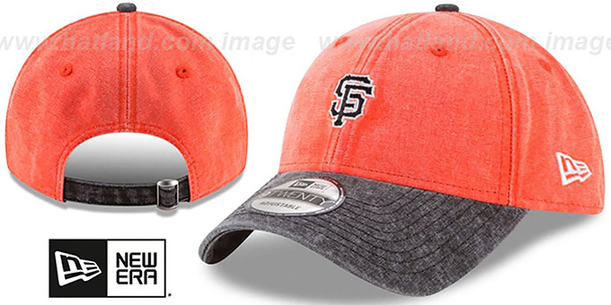 SF Giants 'GW RUGGED CANVAS STRAPBACK' Orange-Black Hat by New Era