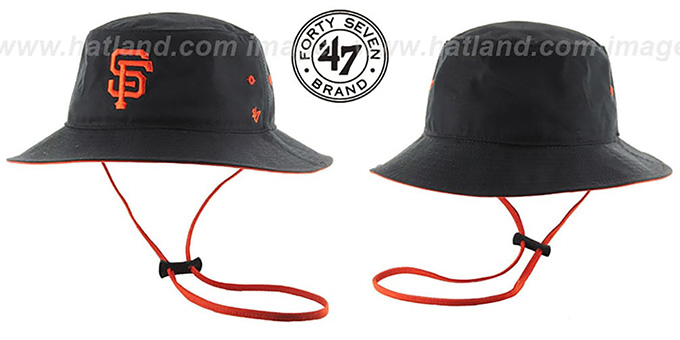 SF Giants 'KIRBY BUCKET' Black Hat by Twins 47 Brand